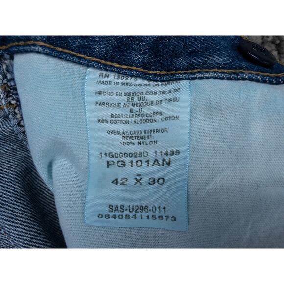 Wrangler Pro Gear Jeans Men 42x30 Blue Brush Guard Upland Briar Hunting Outdoors - Picture 2 of 13